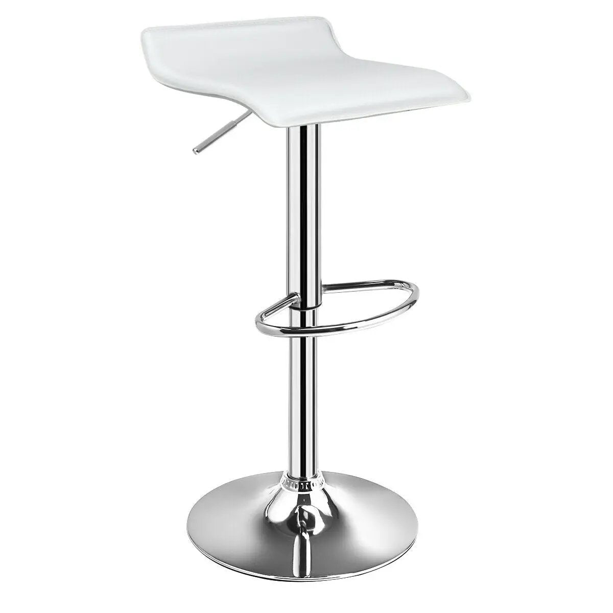 Set of 2 Adjustable PU Leather Backless Bar Stools by DirectDeals