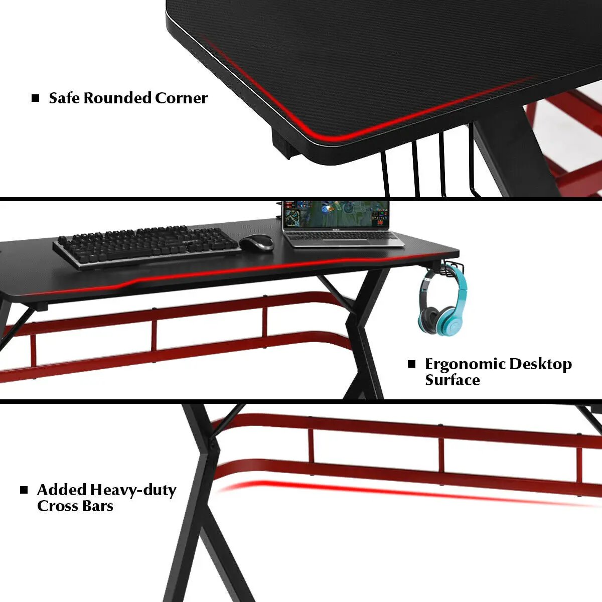 Gaming Computer Multifunctional Storage Desk by DirectDeals