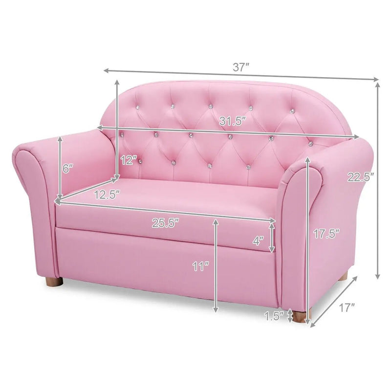 Kids Princess Armrest Chair Lounge Couch by DirectDeals
