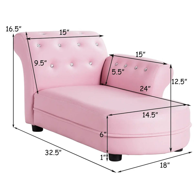 Armrest Relax Chaise Lounge Kids Sofa by DirectDeals
