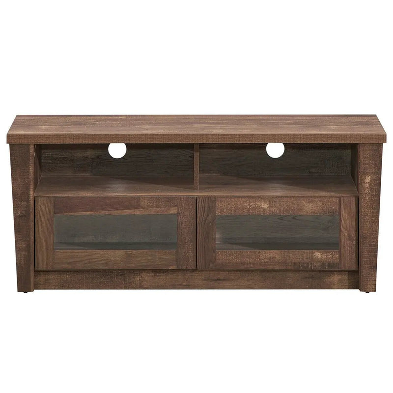 Wooden TV Stand with 2 Open Shelves and 2 Door Cabinets by DirectDeals