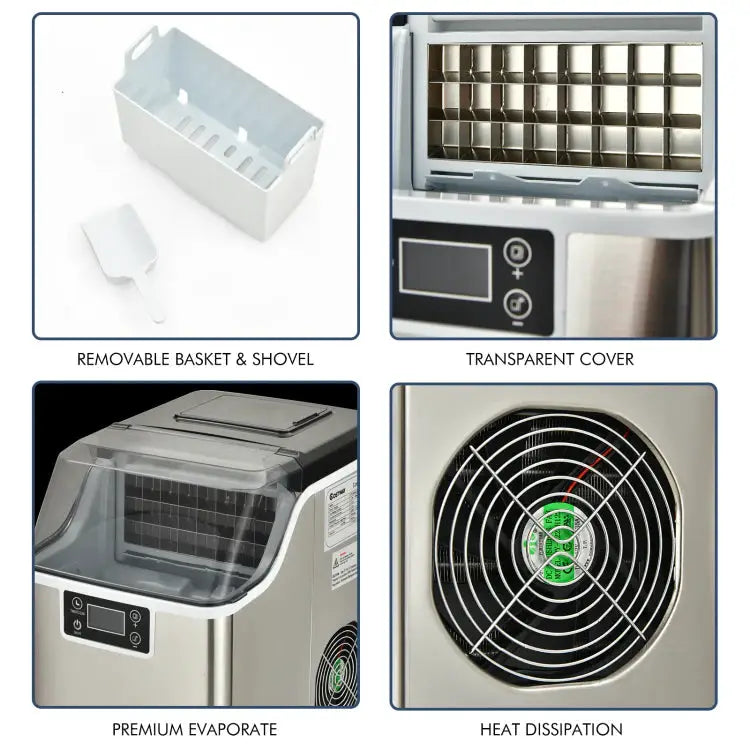 Portable Ice Maker with Scoop & Basket by DirectDeals