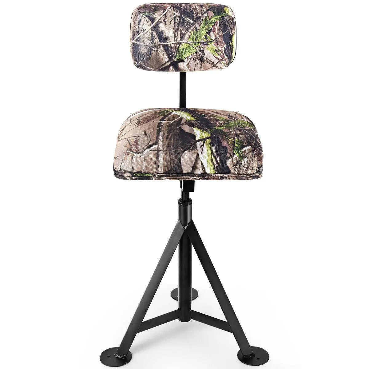 Swivel Hunting Chair Tripod Blind Stool with Detachable Backrest by DirectDeals