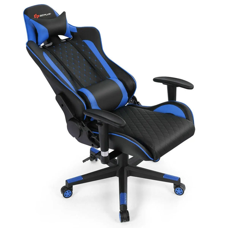 Massage Gaming Chair with Lumbar Support and Headrest by DirectDeals