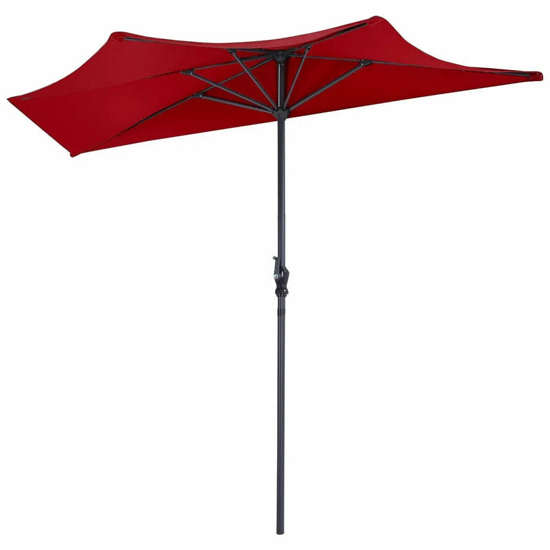 9Ft Patio Bistro Half Round Umbrella by DirectDeals