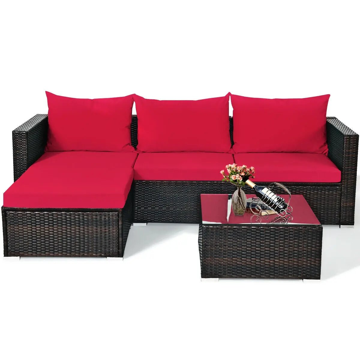 5 Pieces Patio Rattan by DirectDeals