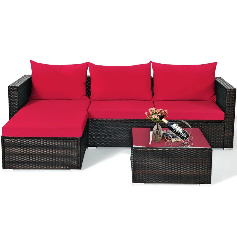 5 Pieces Patio Rattan by DirectDeals