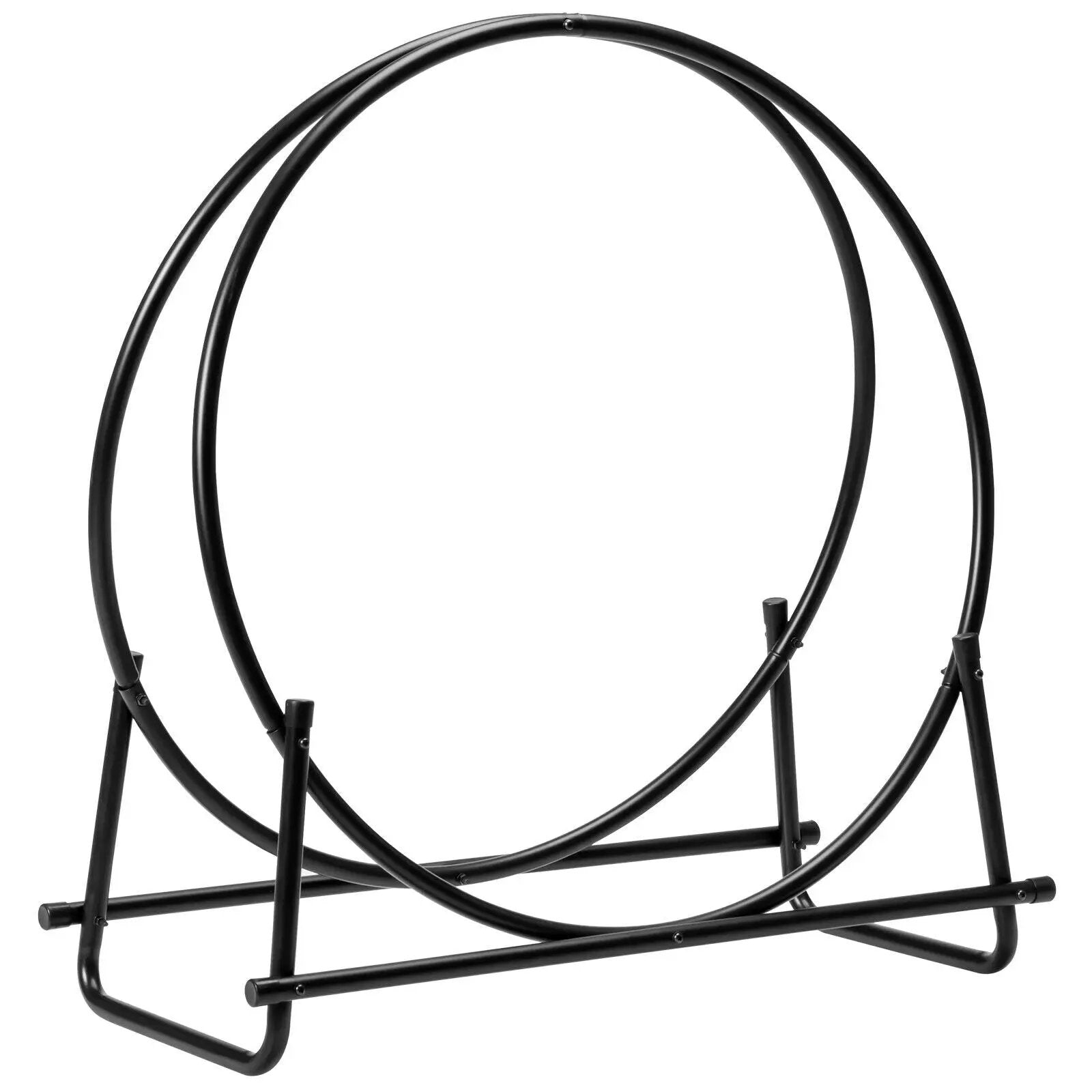 30-Inch Tubular Steel Log Hoop Firewood Storage Rack by DirectDeals