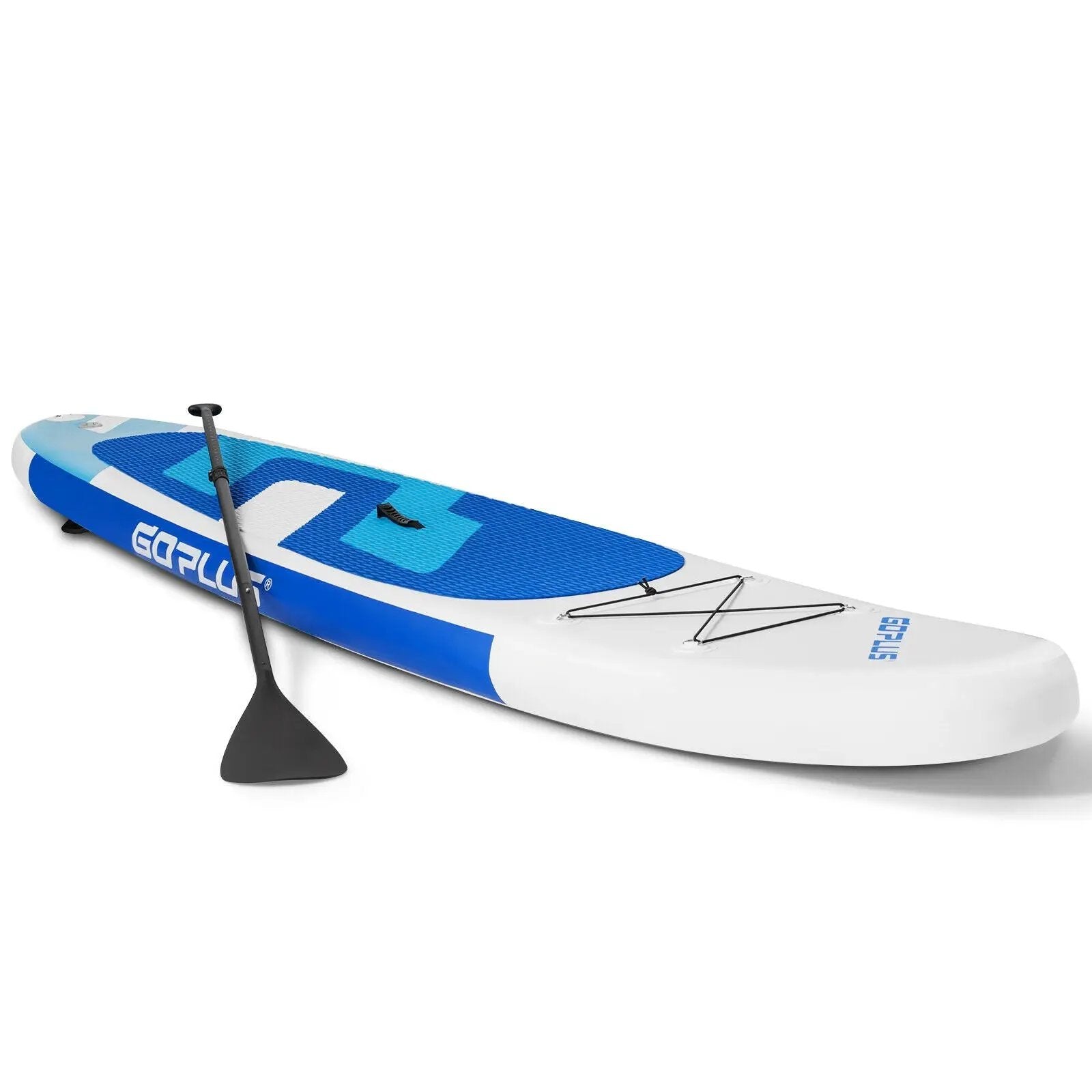 10 Feet Inflatable Stand Up Paddle Board 6 Inches Thick with Backpack Leash Aluminum Paddle by DirectDeals
