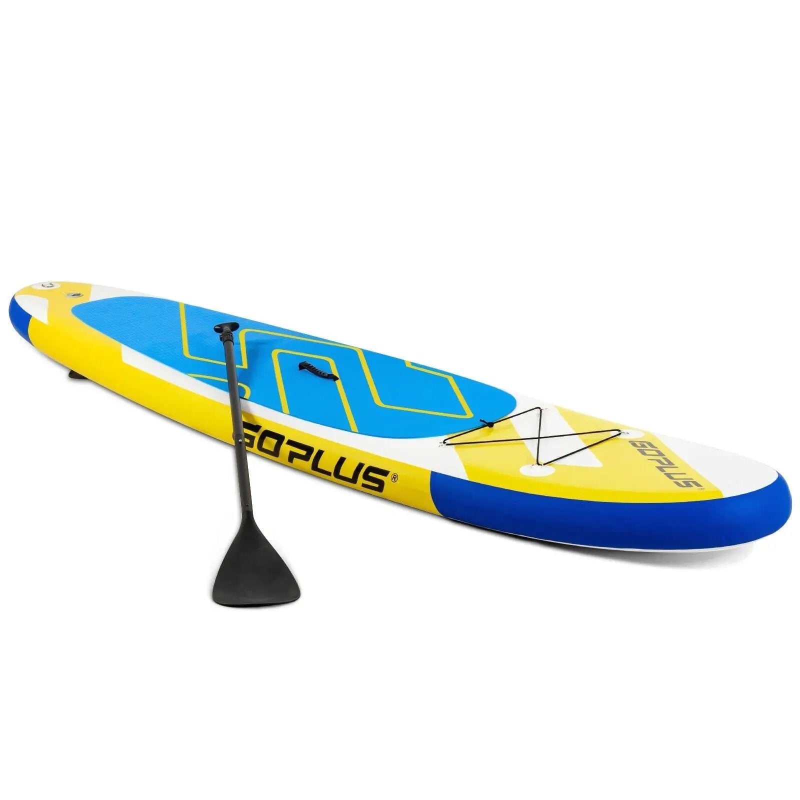 10 Feet Inflatable Stand Up Paddle Board 6 Inches Thick with Backpack Leash Aluminum Paddle by DirectDeals
