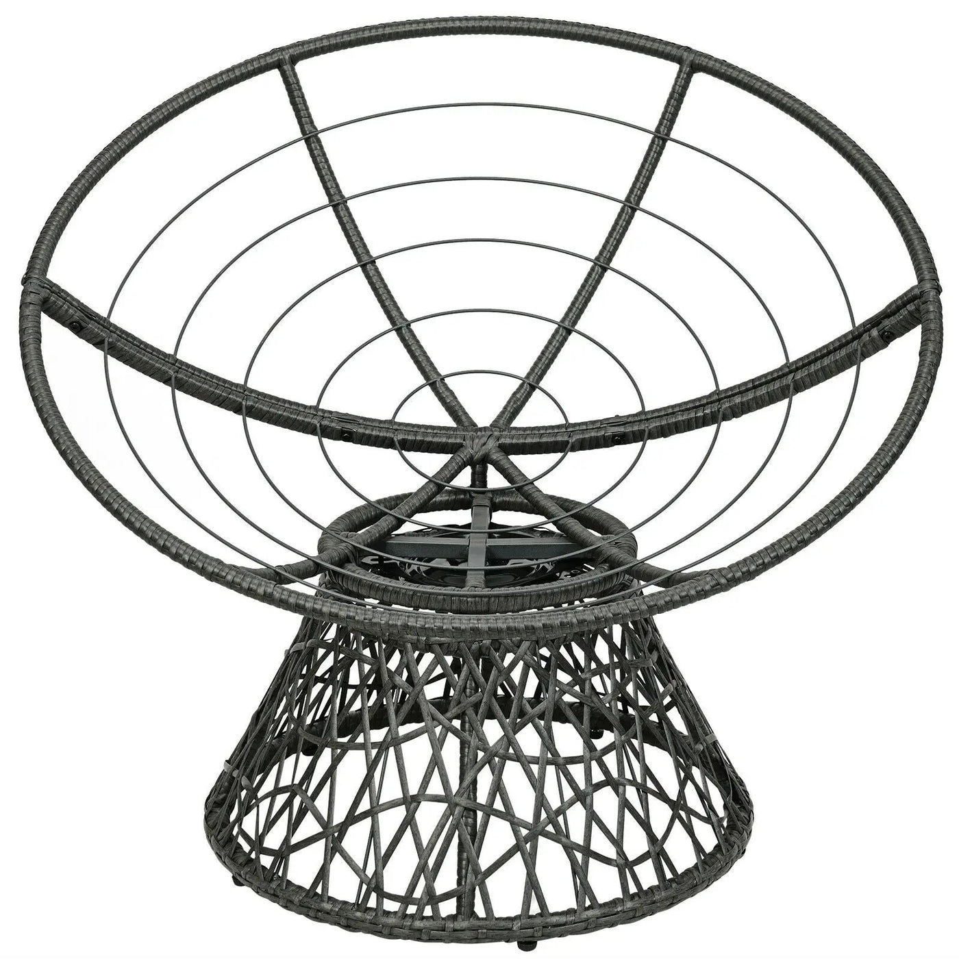 Rattan Papasan Chair Ergonomic 360-degree Swivel Soft Cushion Garden by DirectDeals
