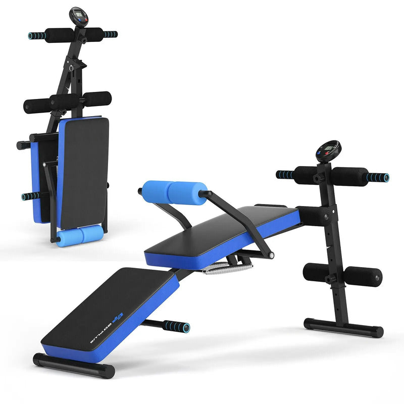 Adjustable Sit Up Bench with LCD Monitor by DirectDeals