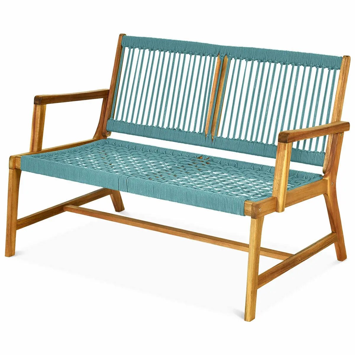 2-Person Acacia Wood Yard Bench for Balcony and Patio by DirectDeals