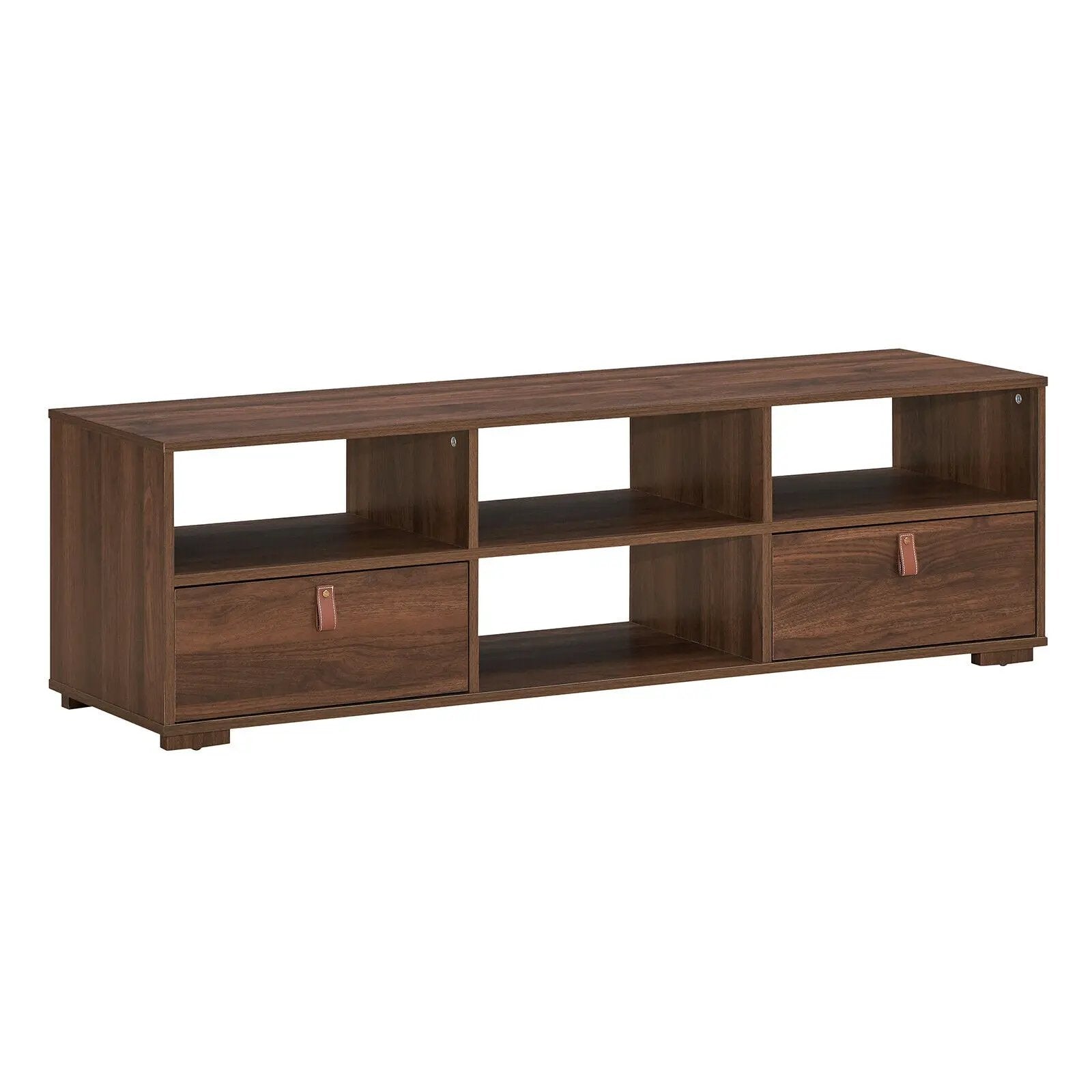 TV Stand Entertainment Media Center Console for TV's up to 60 Inch with Drawers Walnut by DirectDeals