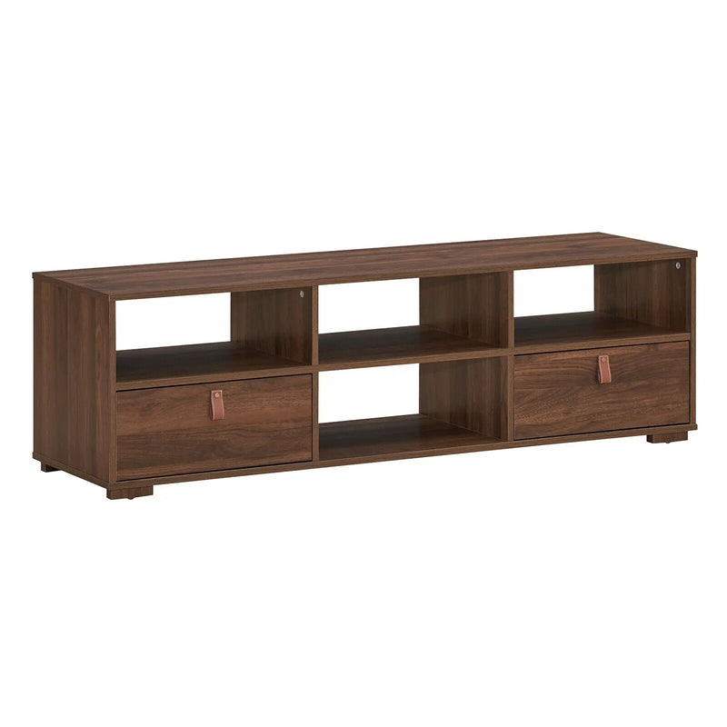 TV Stand Entertainment Media Center Console for TV's up to 60 Inch with Drawers Walnut by DirectDeals