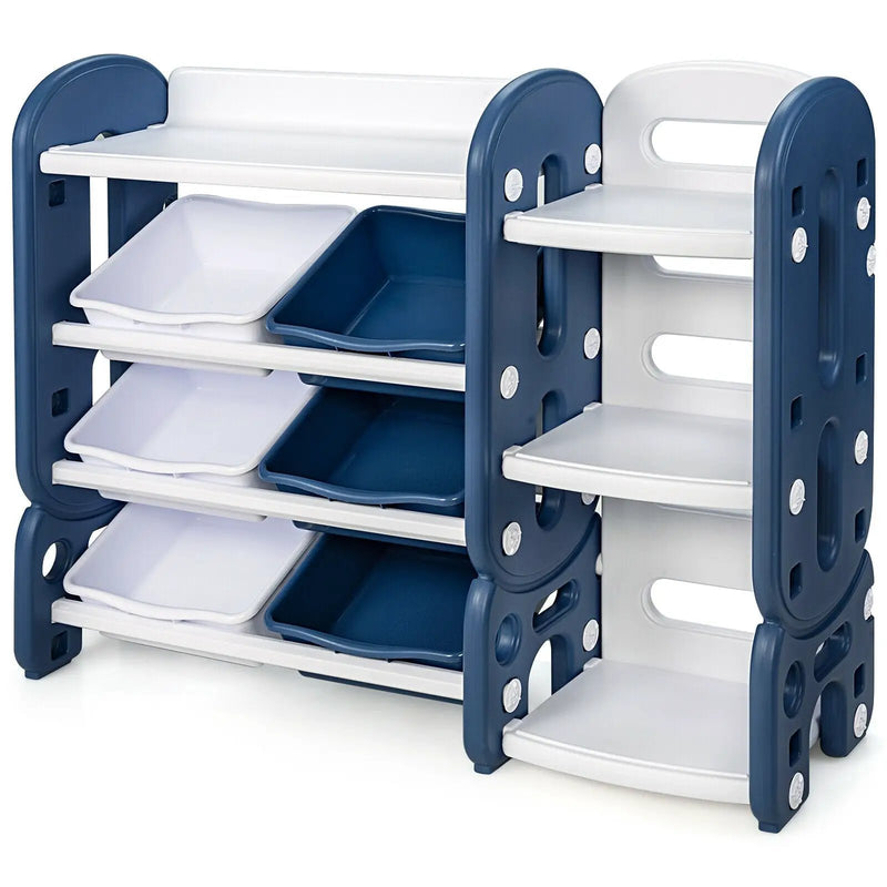 Kids Toy Storage Organizer with Bins and Multi-Layer Shelf for Bedroom Playroom by DirectDeals