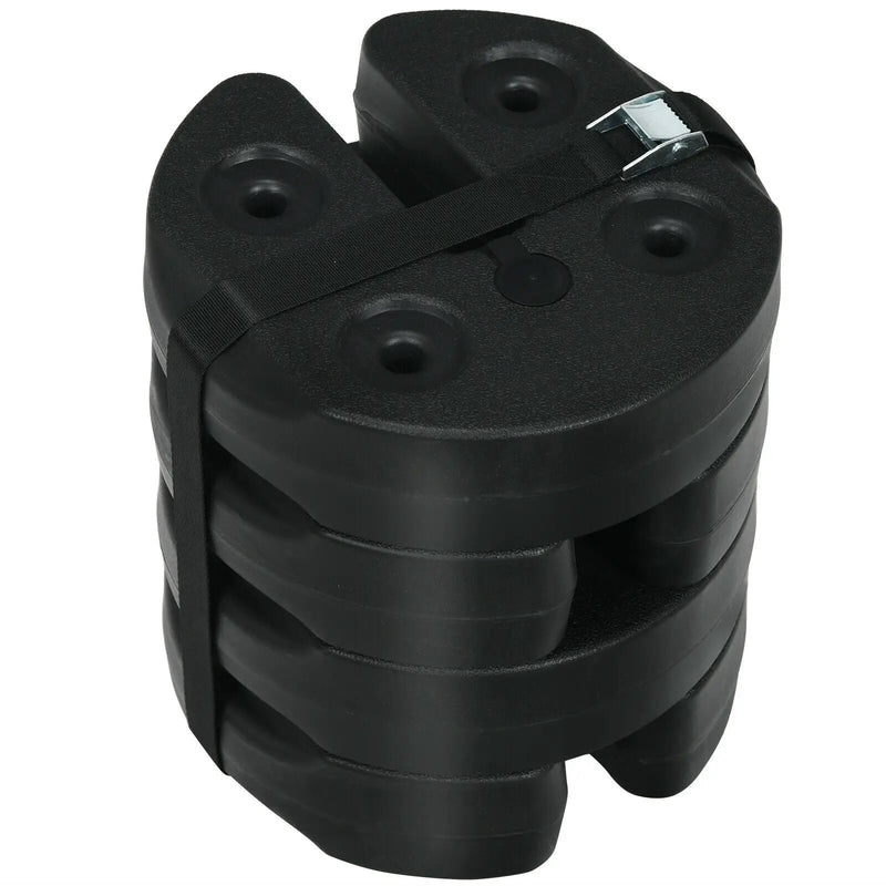 Set of 4 Canopy Weights 20lbs Weight Plate Kit with No-Pinch Design by DirectDeals
