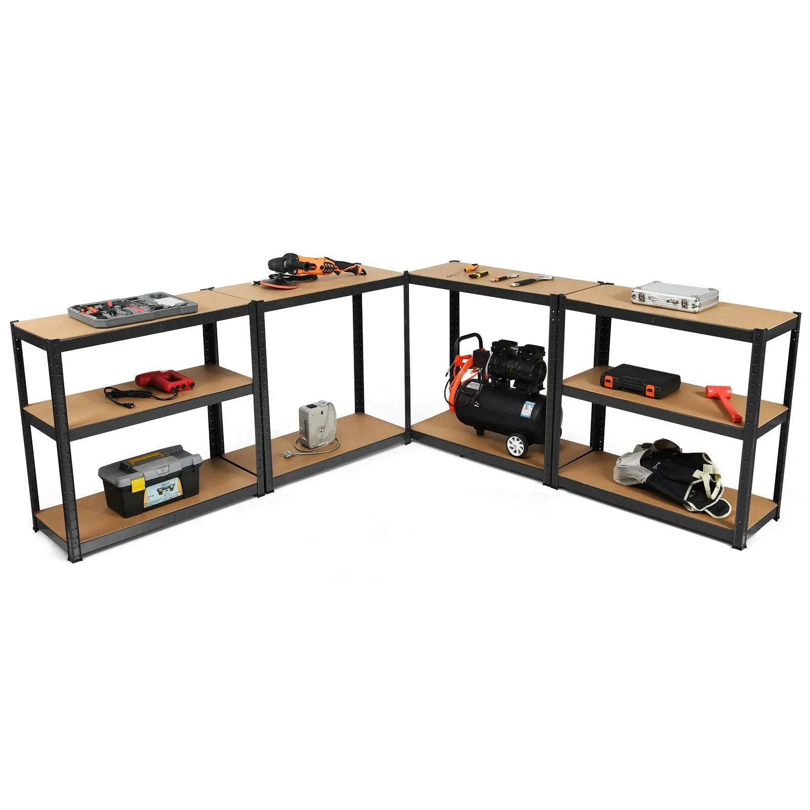 2 Pcs Storage Shelves Garage Shelving Units Tool Utility Shelves by DirectDeals