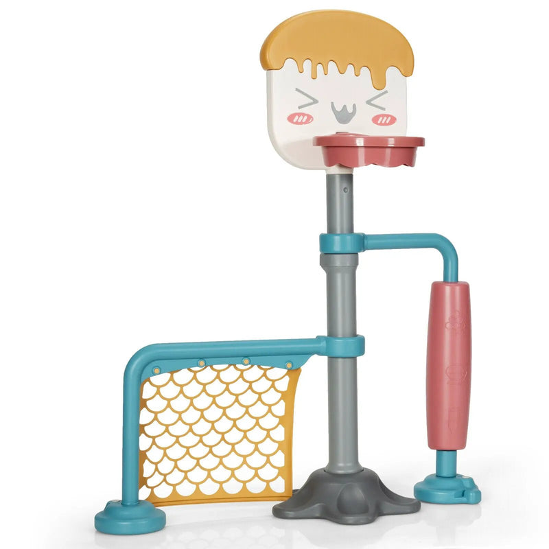 3-in-1 Height Adjustable Basketball Stand Set with Soccer and Roller by DirectDeals