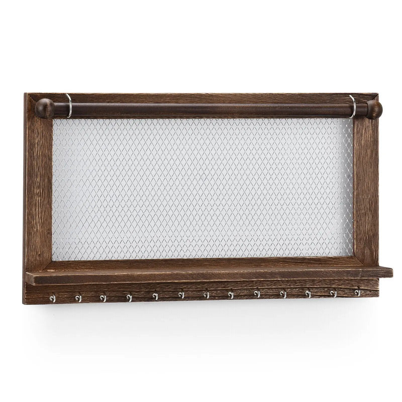 Wall Mounted Jewelry Rack with Removable Bracelet Rod by DirectDeals