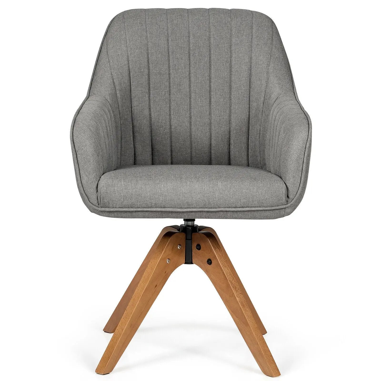 Fabric Swivel Accent Chair with Beech Wood Legs by DirectDeals