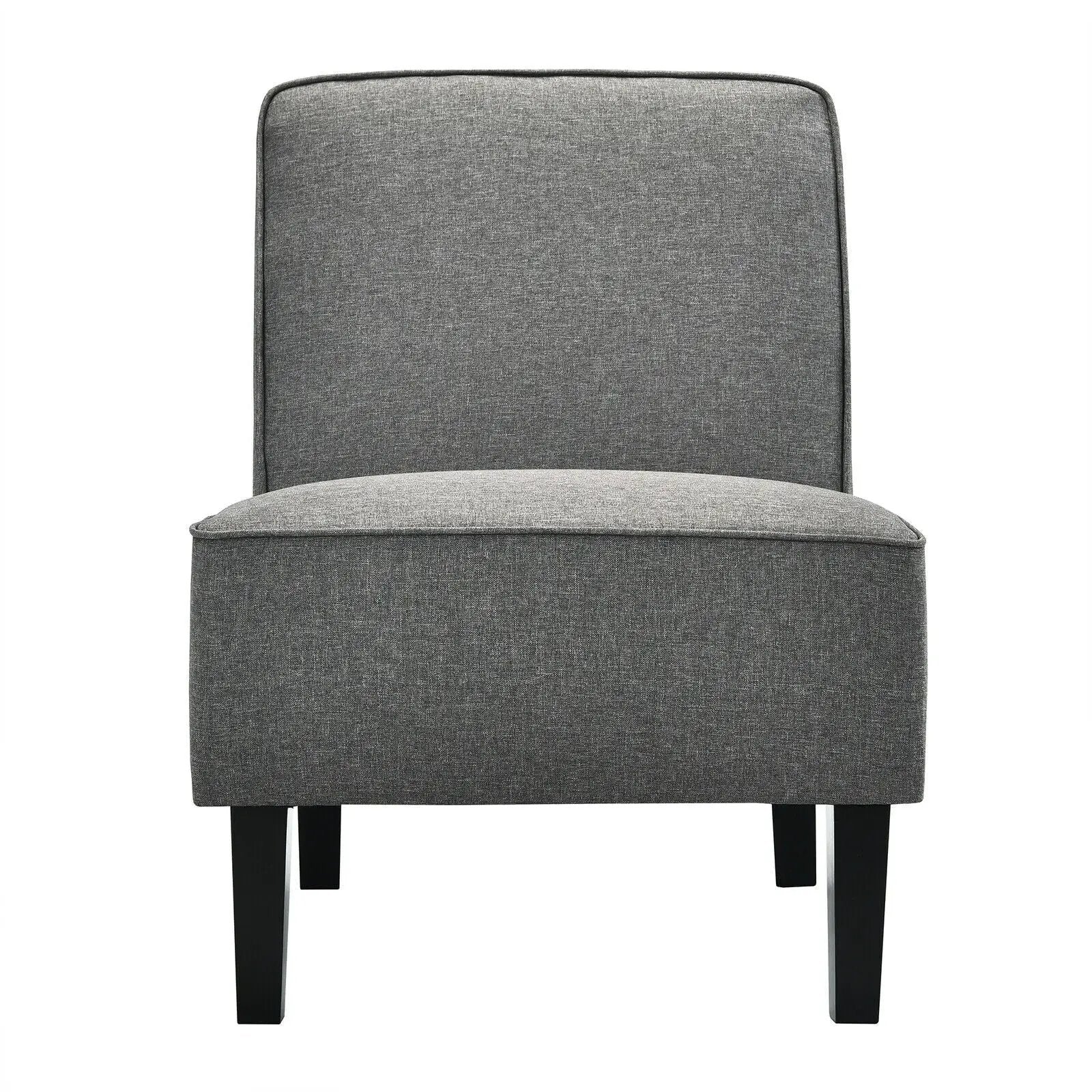 Modern Armless Accent Sofa Chair with Rubber Wood Legs by DirectDeals
