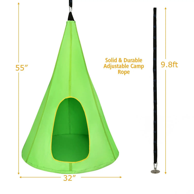 32 Inch Kids Nest Swing Chair Hanging Hammock Seat for Indoor Outdoor by DirectDeals