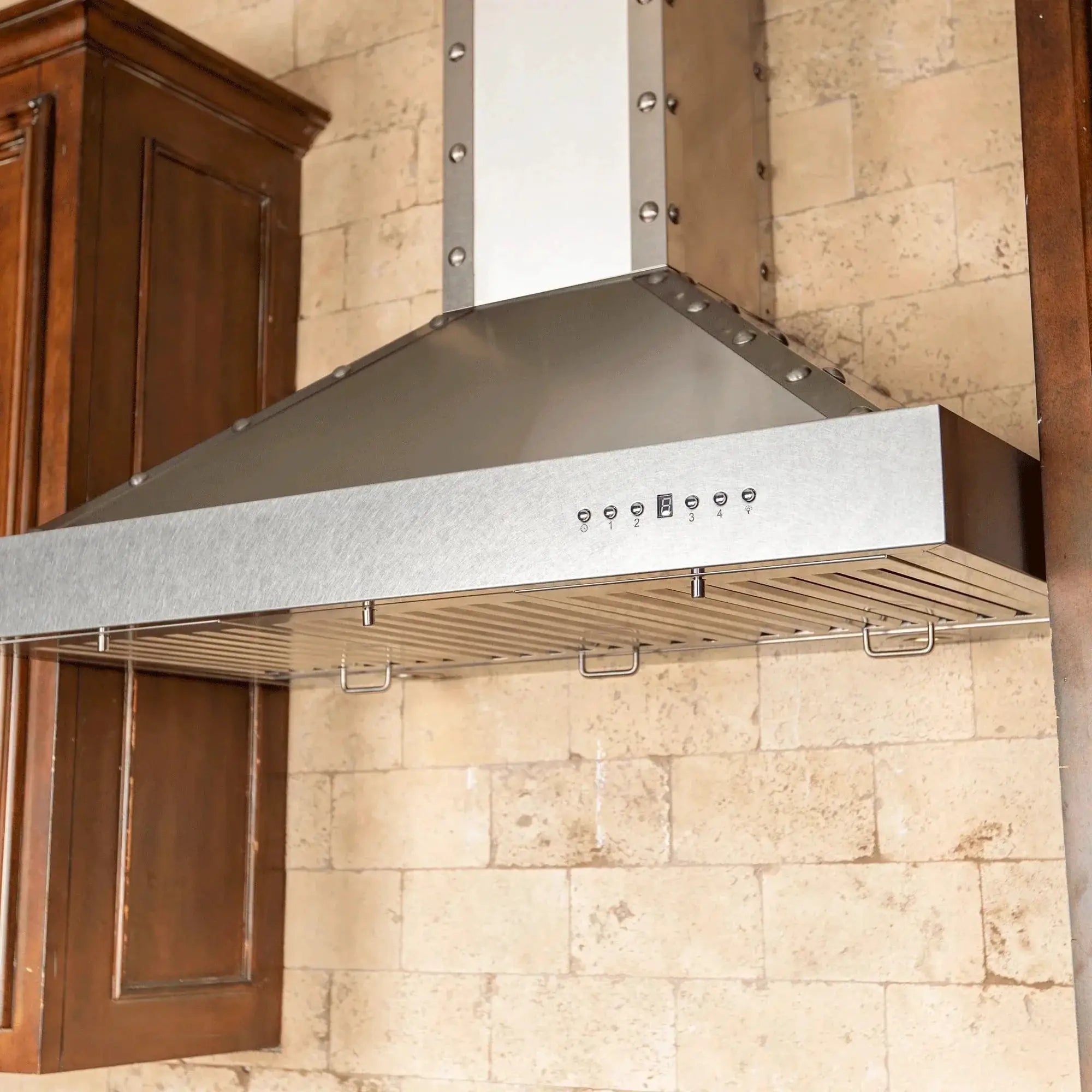 ZLINE 36" Designer Series Stainless Island Range Hood, KB2i-4SSXS-36 by Farmhouse Kitchen and Bath