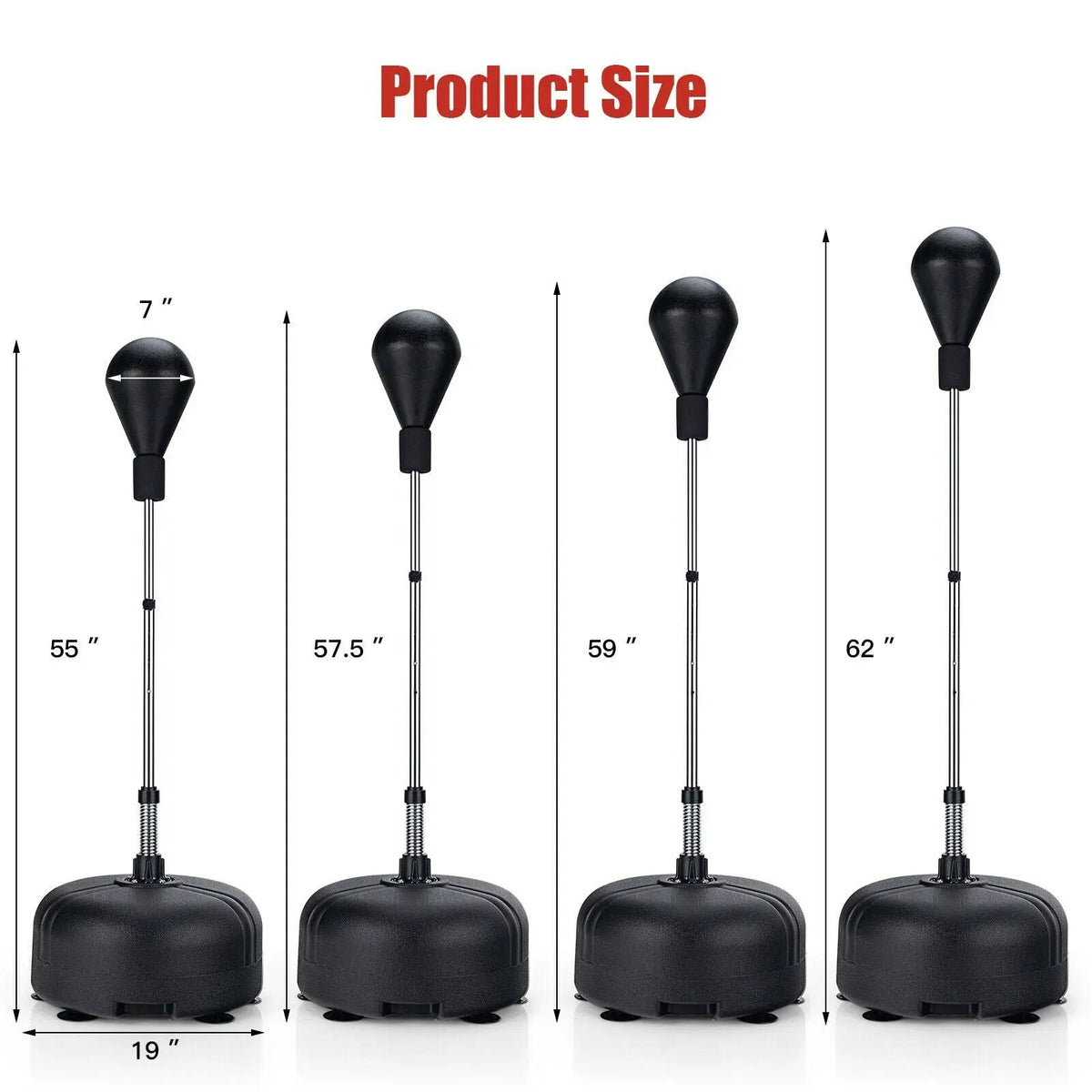 Adjustable Freestanding Punching Bag with Boxing Gloves by DirectDeals