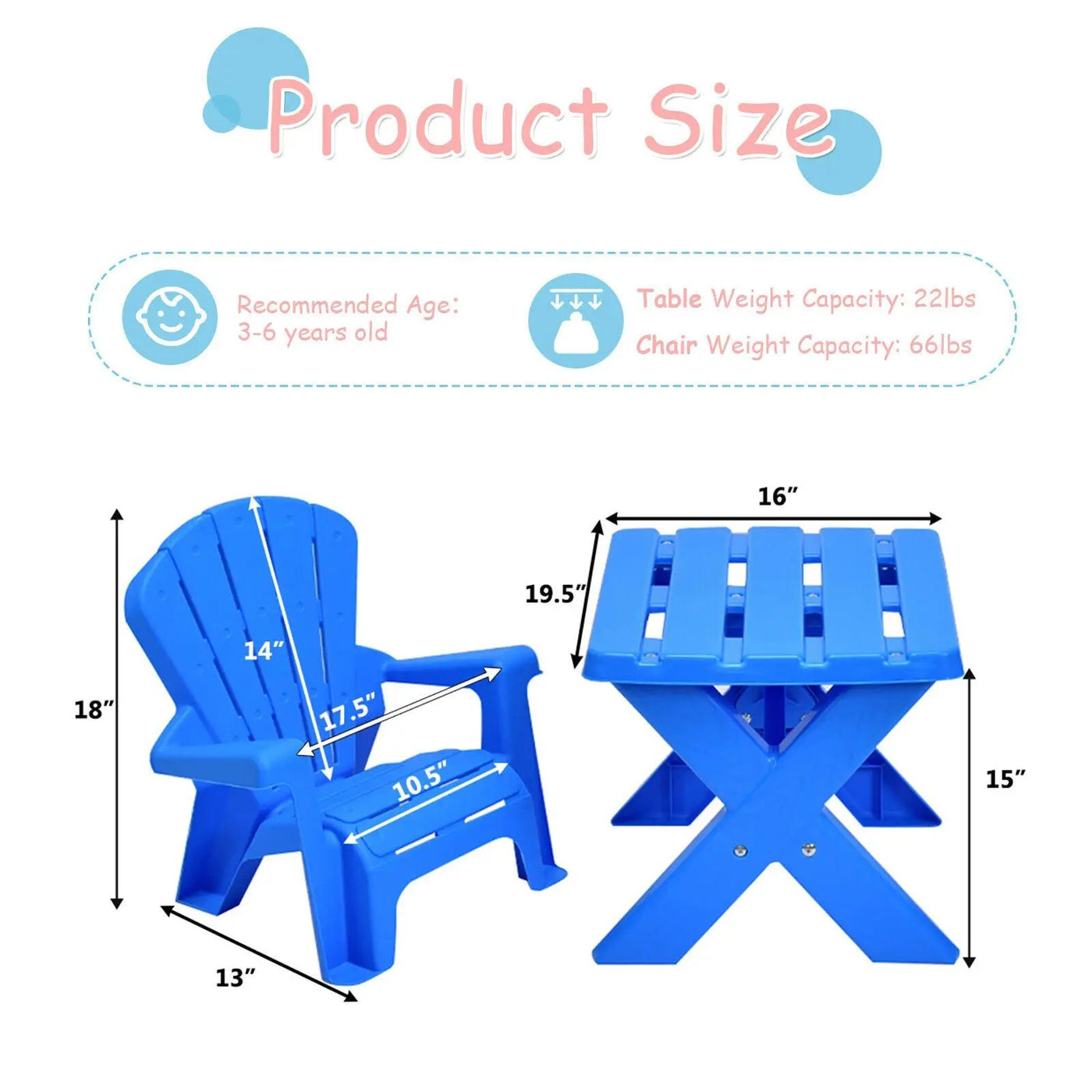3-Piece Plastic Children by DirectDeals