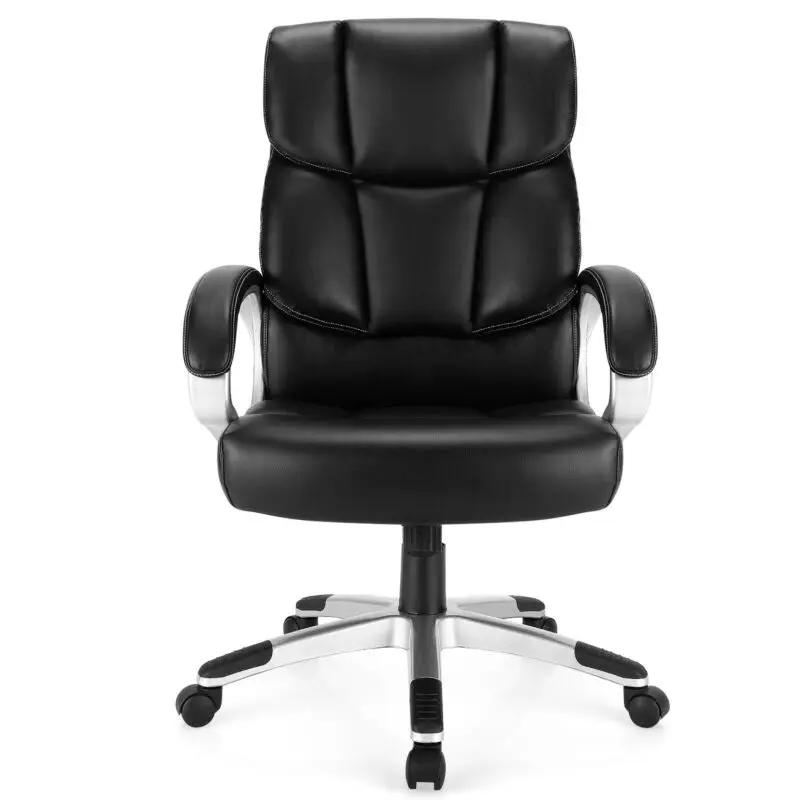 Big and Tall Adjustable High Back Leather Executive Computer Desk Chair by DirectDeals