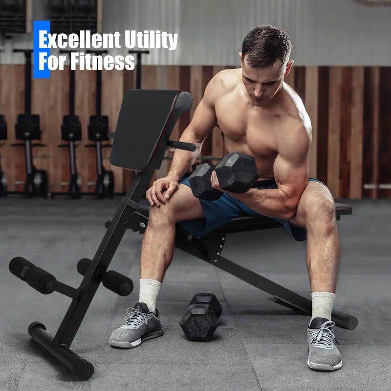 Multi-Functional Adjustable Full Body Exercise Weight Bench by DirectDeals