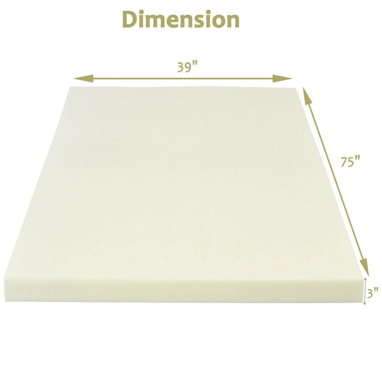3-Inch Bed Mattress Topper Air Cotton for All Night’s Comfy Soft Mattress Pad by DirectDeals