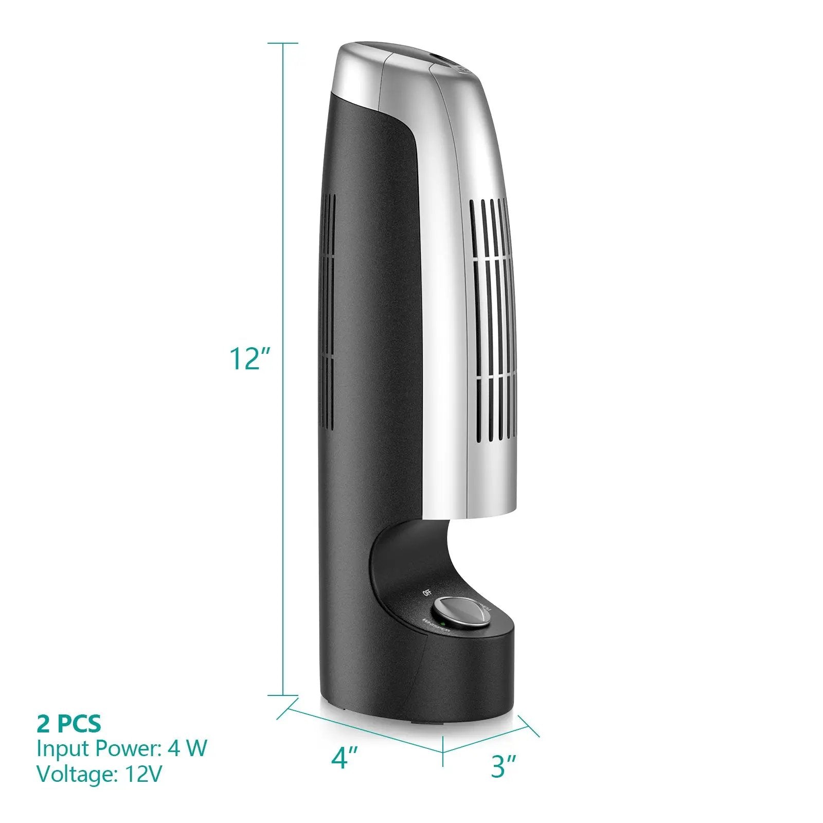 2 Pieces Mini Ionic Whisper Home Air Purifier for Dust and Smoke by DirectDeals