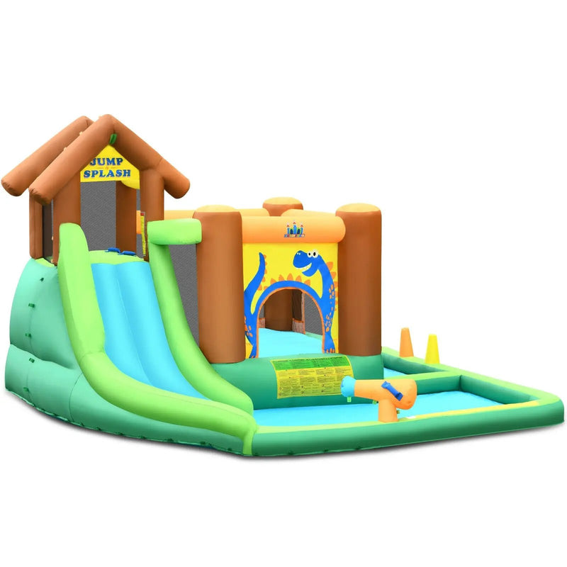 Inflatable Waterslide Bounce House Climbing Wall without Blower by DirectDeals