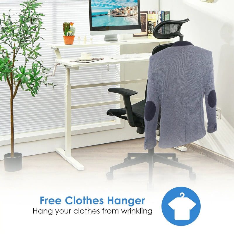 Height Adjustable Ergonomic High Back Mesh Office Chair with Hange by DirectDeals