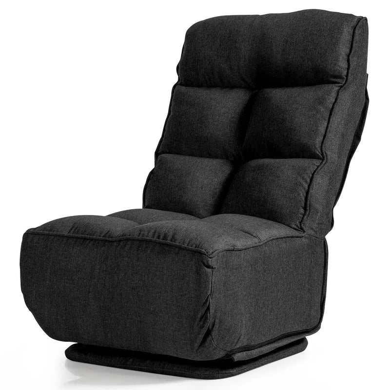 360-Degree Swivel Folding Floor Chair with 6 Adjustable Positions by DirectDeals