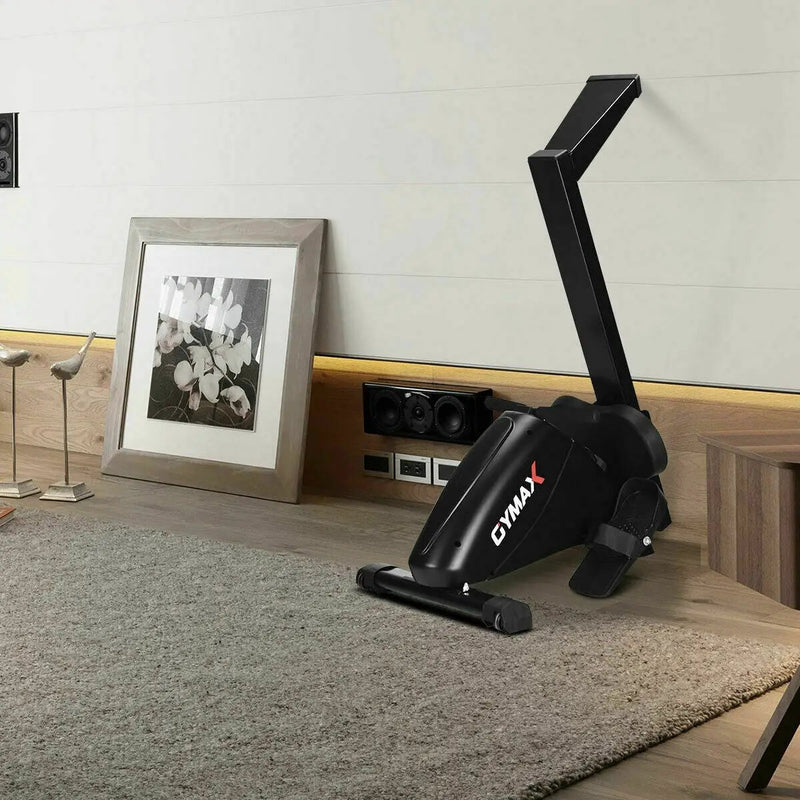 Foldable Magnetic Quiet Operated Fitness Rowing Machine with 10 Level Adjustable Resistance by DirectDeals