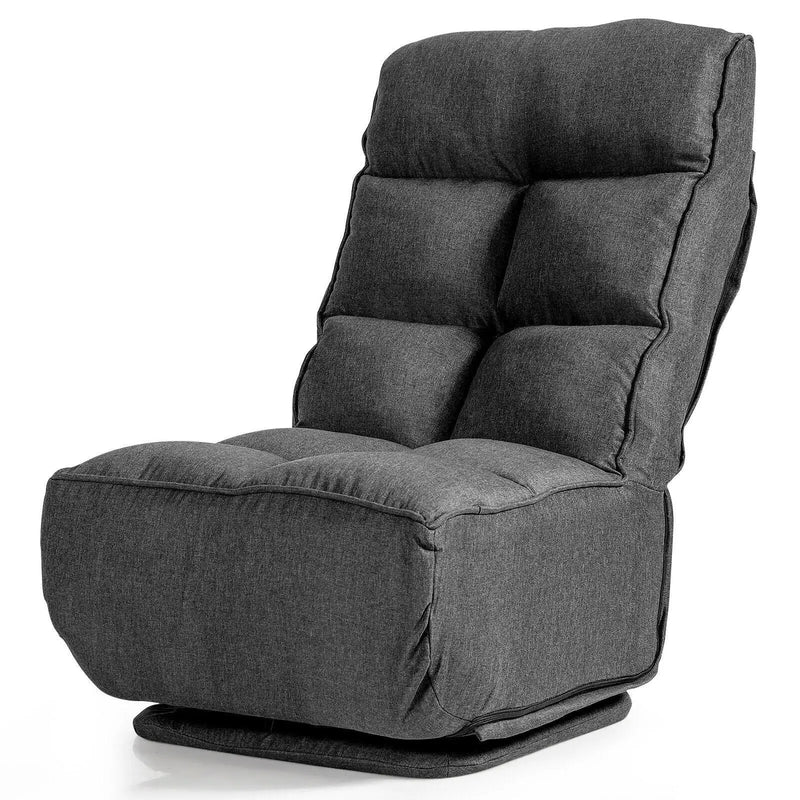 360-Degree Swivel Folding Floor Chair with 6 Adjustable Positions by DirectDeals