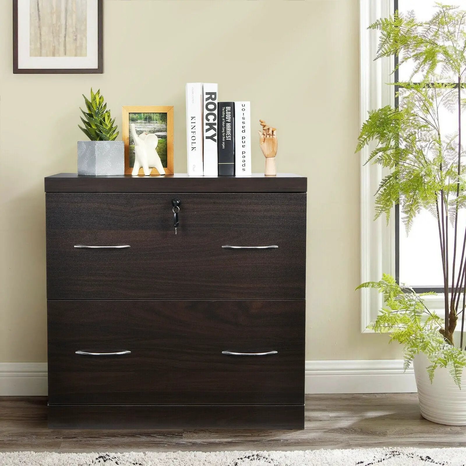 2-Drawer File Cabinet with Lock Hinging Bar Letter and Legal Size by DirectDeals
