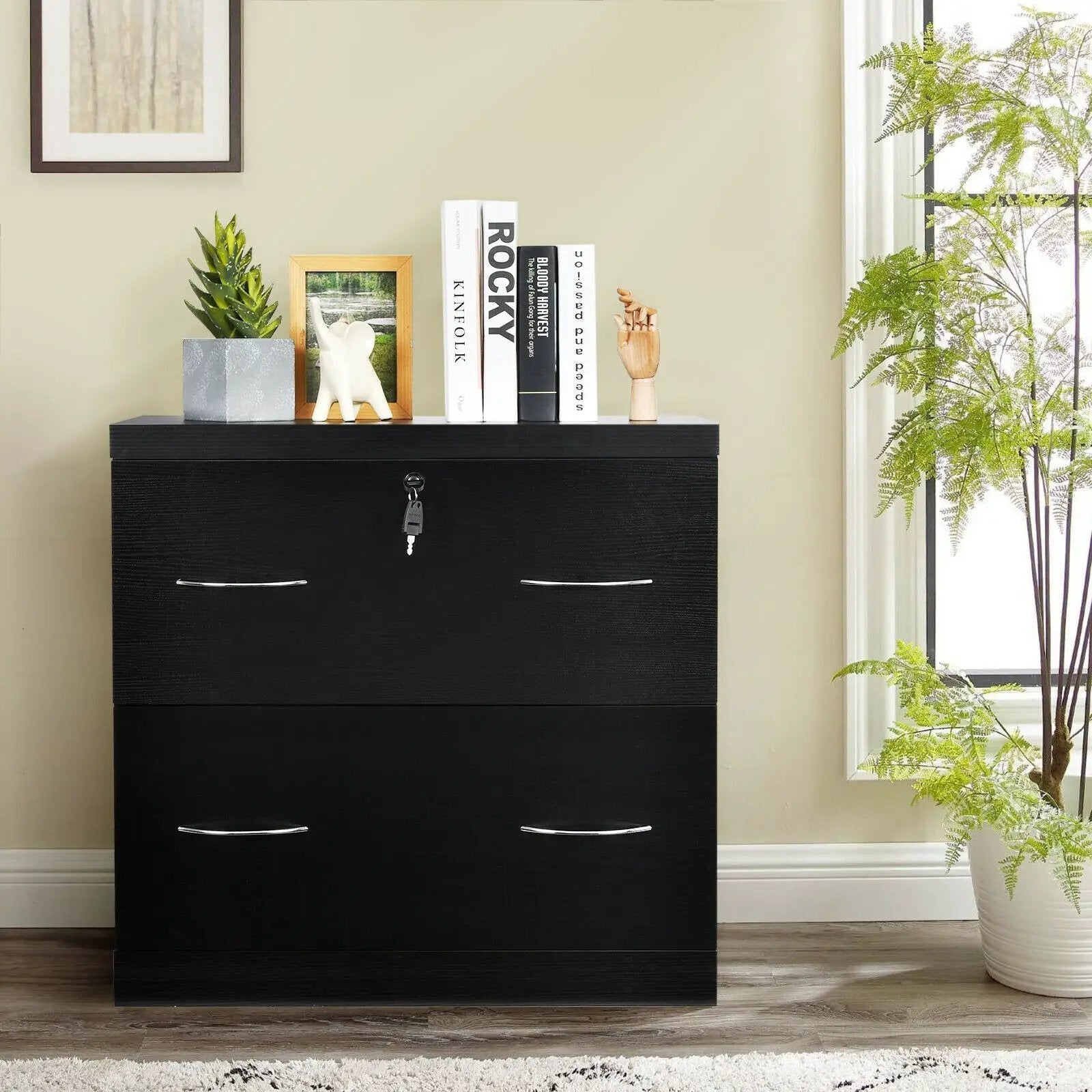 2-Drawer File Cabinet with Lock Hinging Bar Letter and Legal Size by DirectDeals