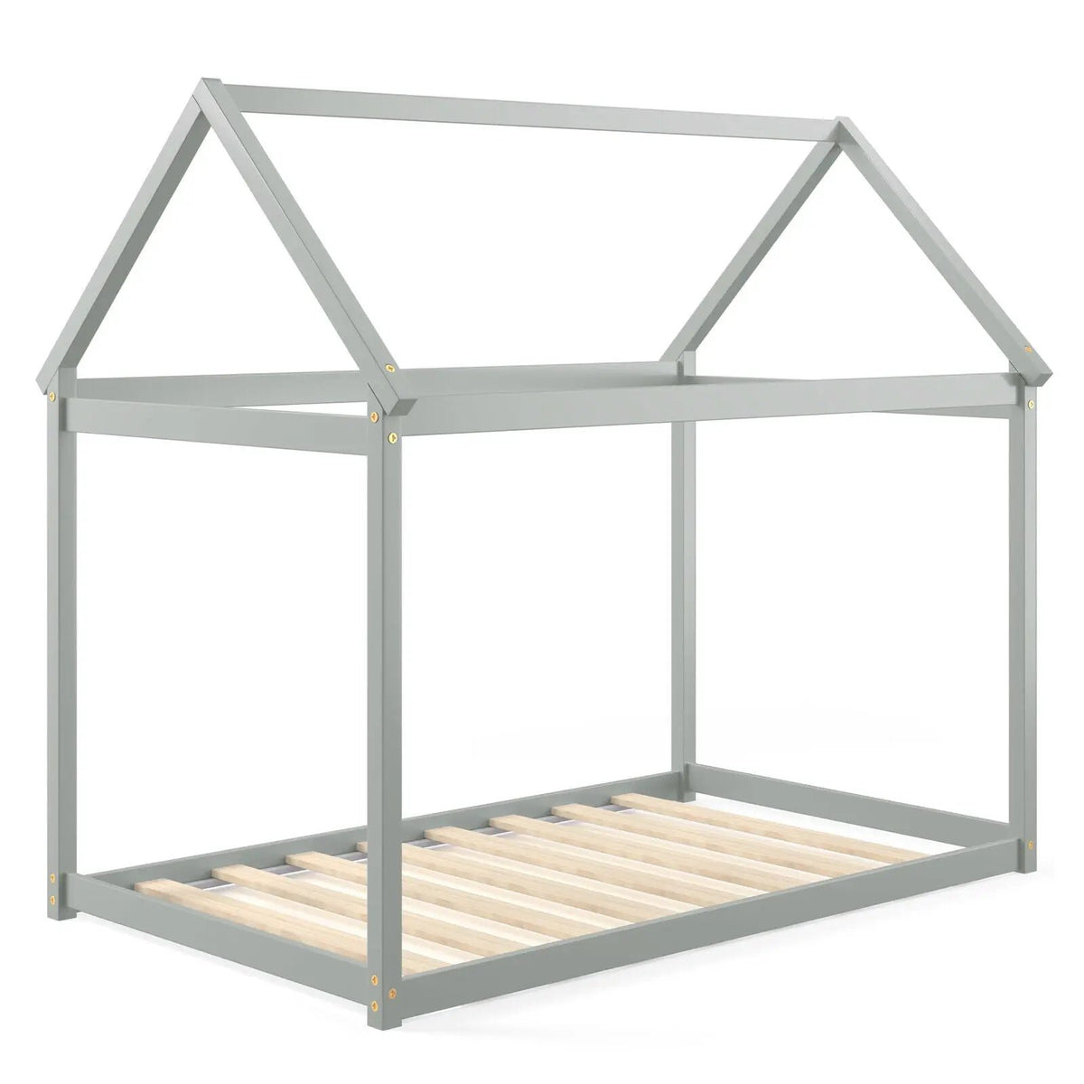 Stable Kids Platform Floor Bed with Roof an by DirectDeals