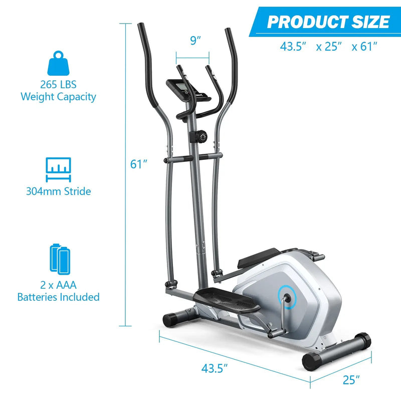 Elliptical Magnetic Cross Trainer with LCD Monitor and Pulse Sensor by DirectDeals