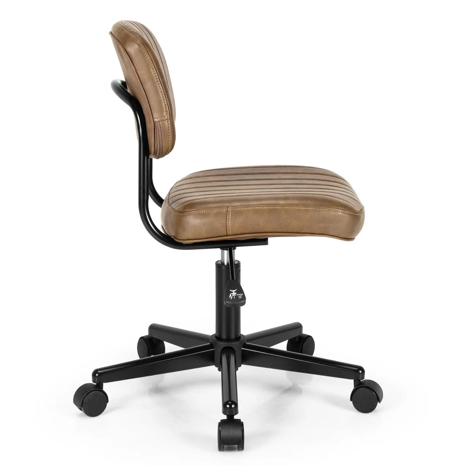 PU Leather Adjustable Office Chair Swivel Task Chair with Backrest by DirectDeals