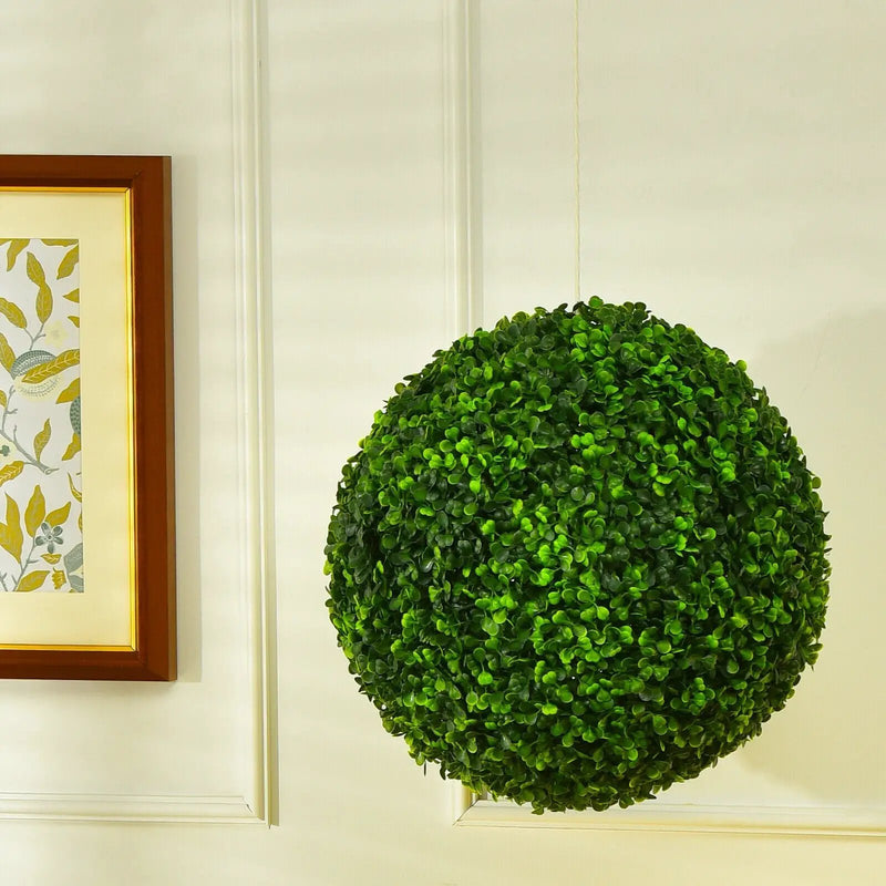 Artificial Boxwood Topiary Ball Tree Set - 15.7 Inch (2 Pieces) by DirectDeals