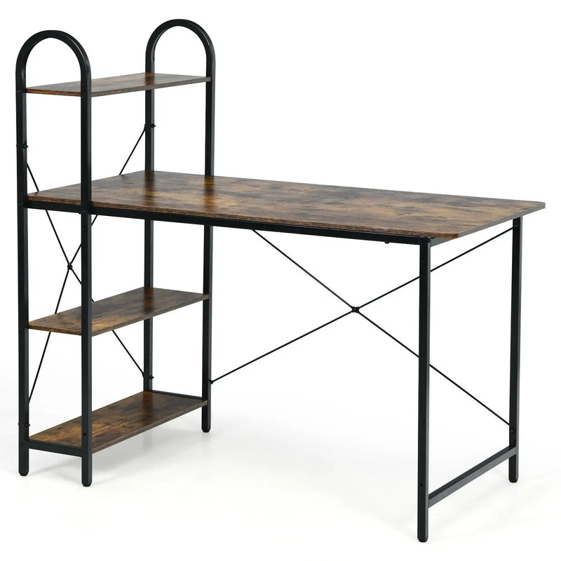 48-Inch Reversible Computer Desk with Storage Shelf by DirectDeals
