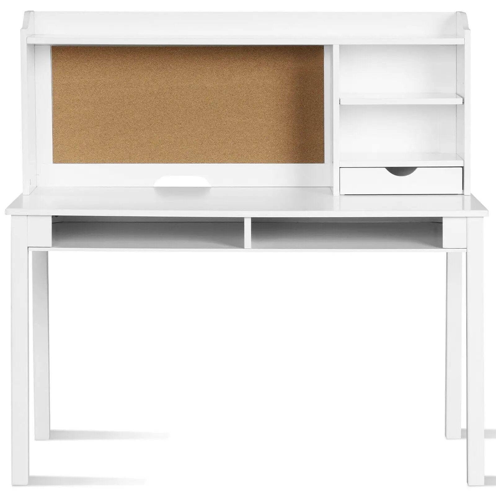 Kids Desk and Chair Set Study Writing Desk with Hutch and Bookshelves by DirectDeals