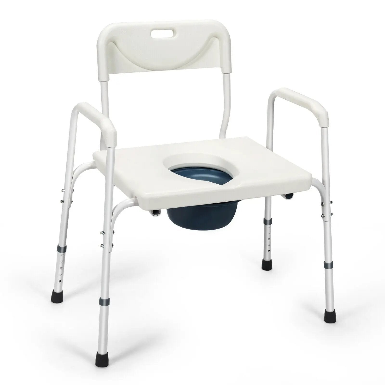 3-in-1 Bedside Commode Portable Toilet with Adjustable Height by DirectDeals