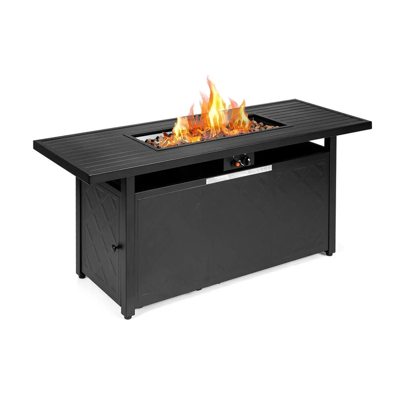 57 Inch 50 000 BTU Rectangular Propane Outdoor Fire Pit Table by DirectDeals