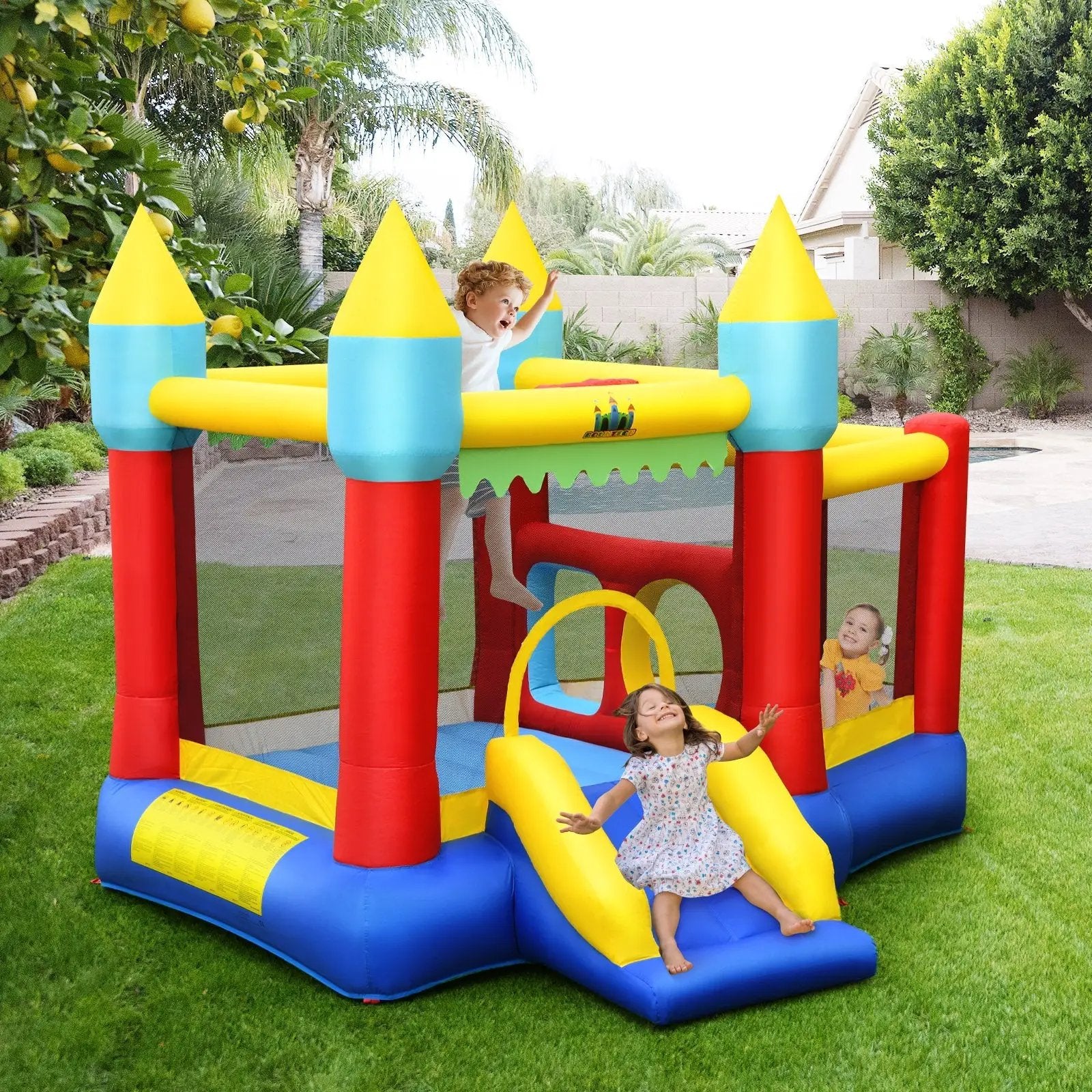Kid's Inflatable Bouncer with Jumping Area and 480W Blower by DirectDeals